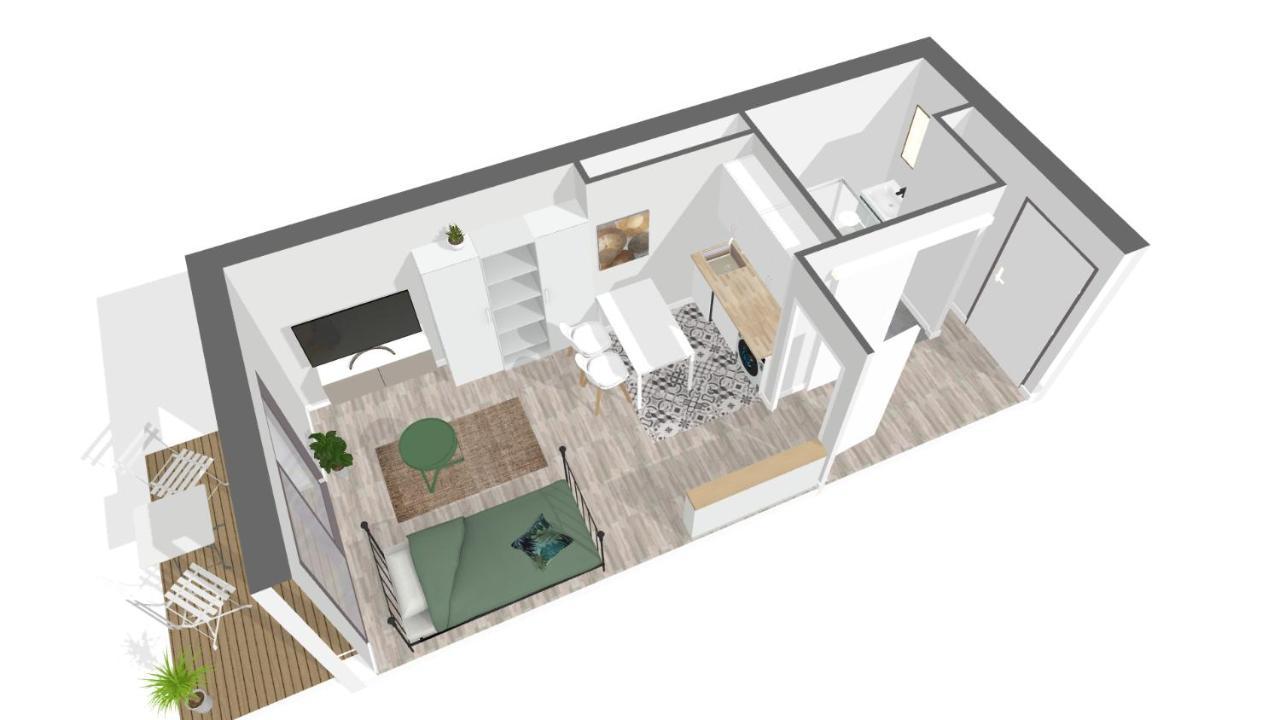 NEW - Studio cosy - Plages à 5min - Parking privé - WIFI - Commerces au pied du bâtiment La Grande Motte Extérieur photo