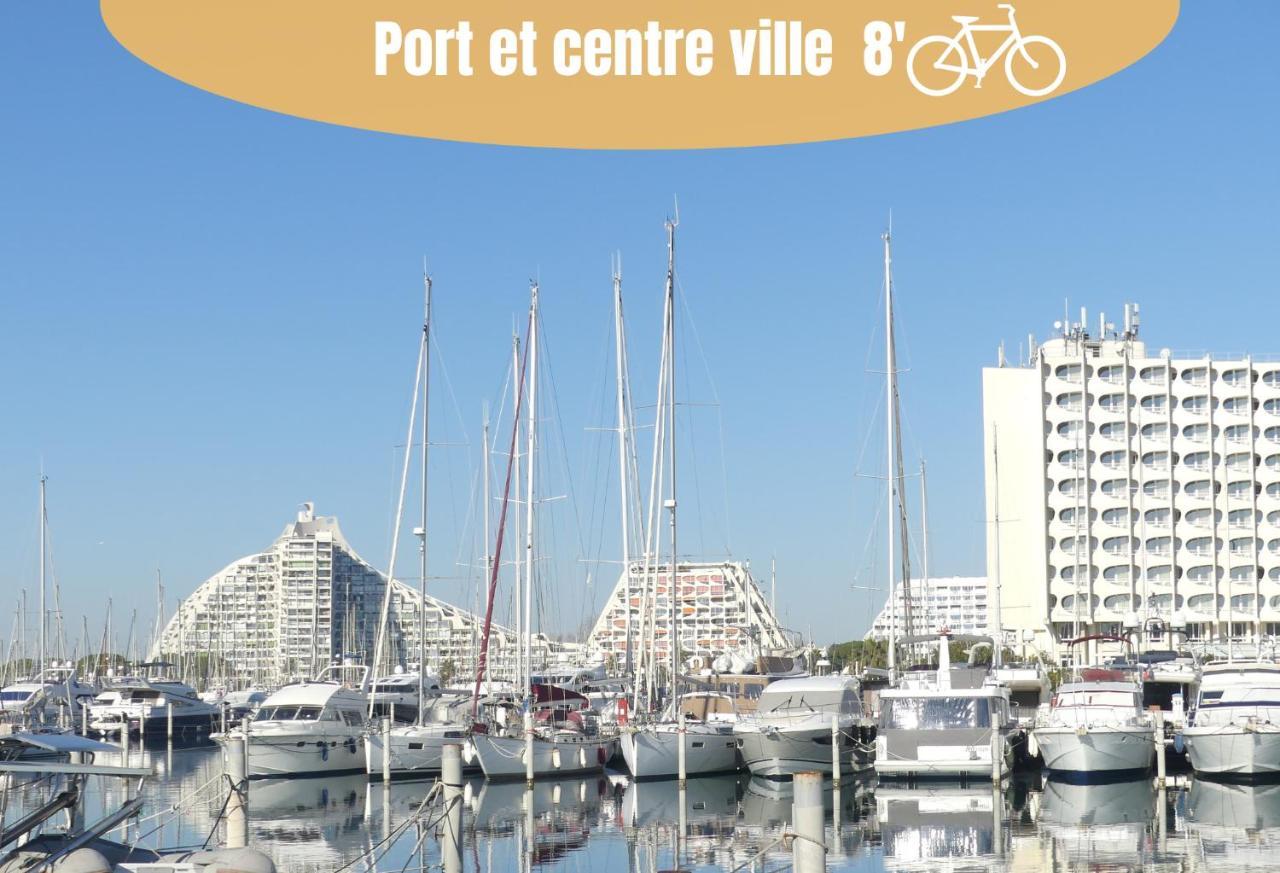 NEW - Studio cosy - Plages à 5min - Parking privé - WIFI - Commerces au pied du bâtiment La Grande Motte Extérieur photo